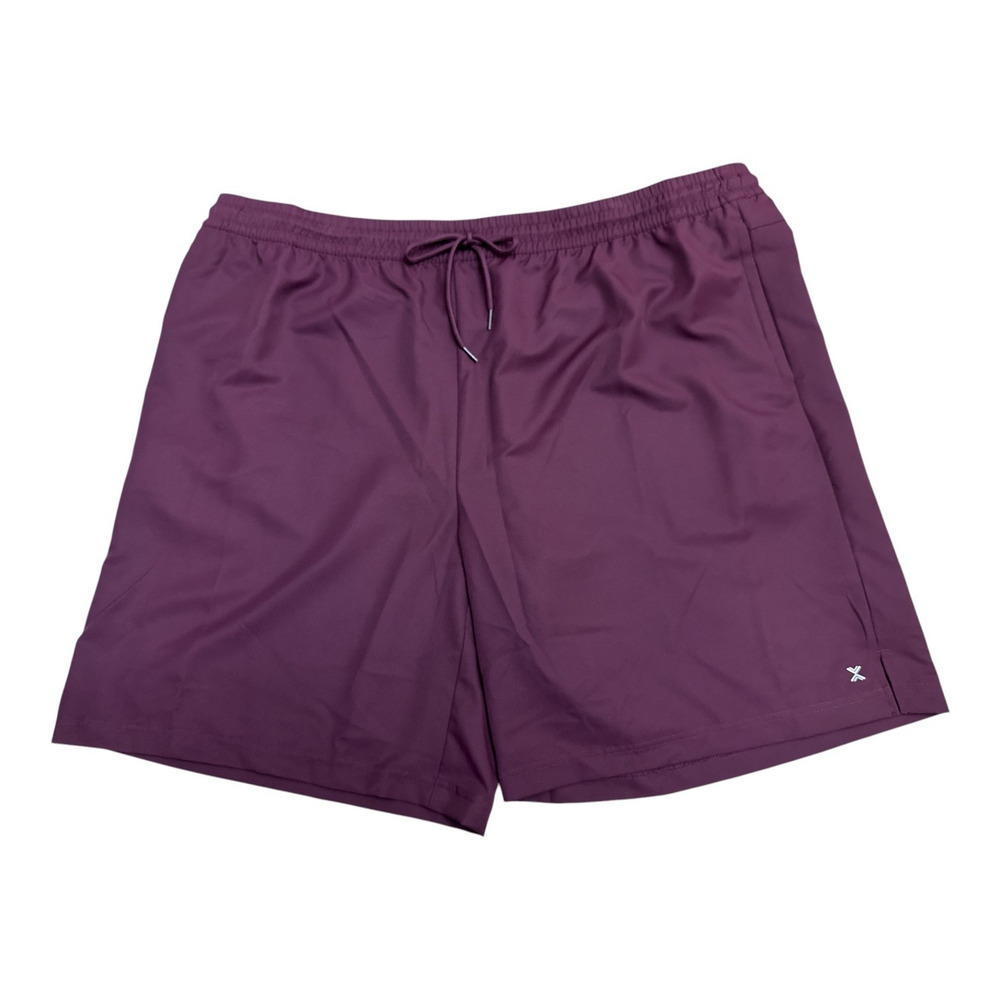Xersion Mens 4XLT Athletic Shorts Burgundy Red Pocket Hits Above Knee Quick Dry